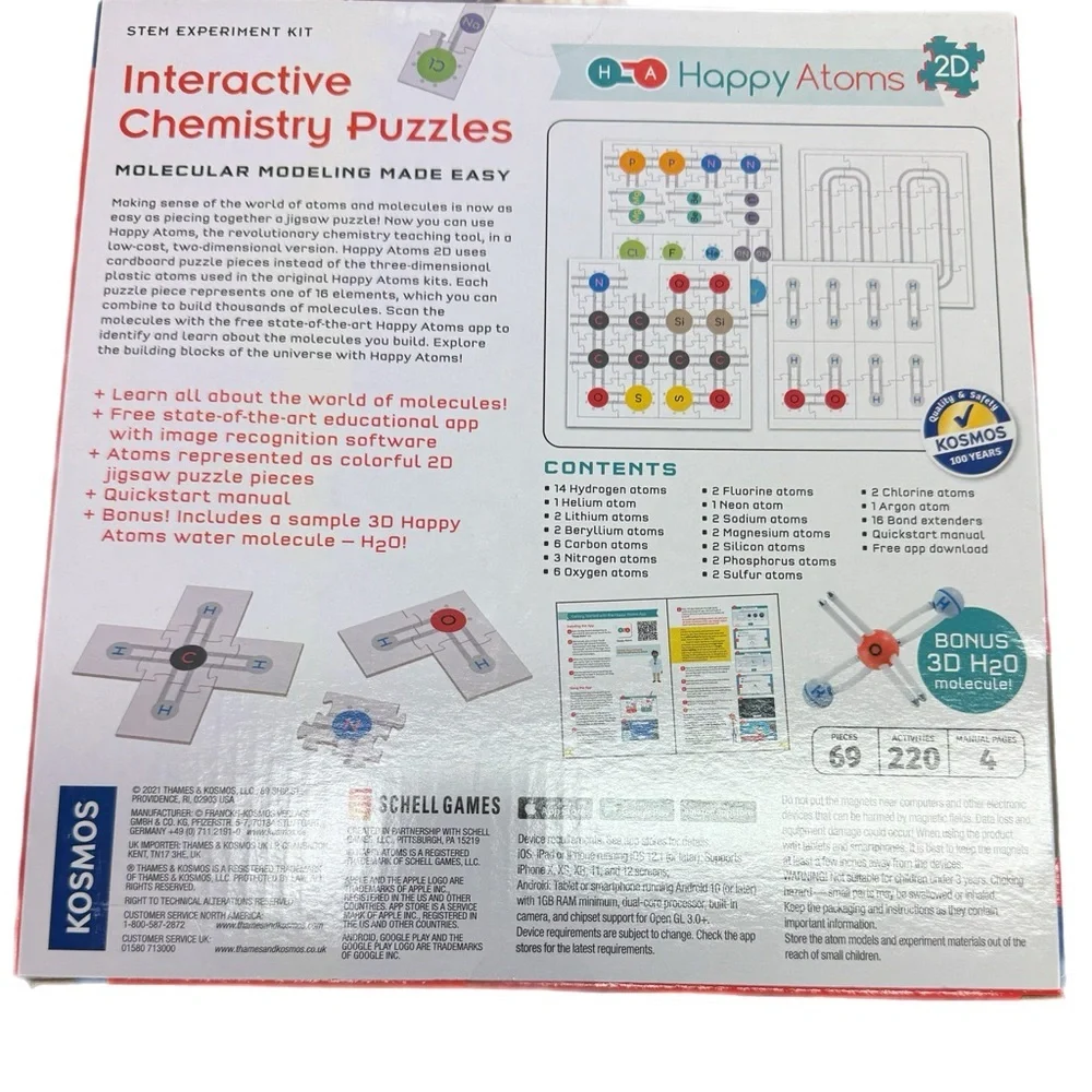 NEW Sealed Happy Atoms STEM Chemistry Learning Kit